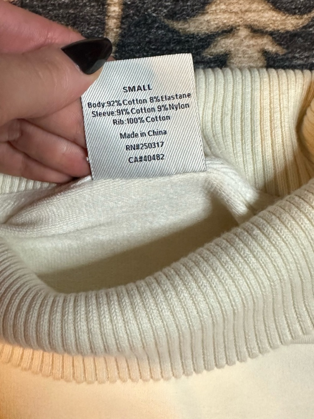 Varley Freya cinch-waist sweatshirt Ivory Small - Picture 7 of 7